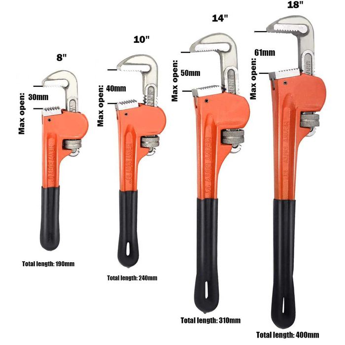 Chave de Grifo Stillson 8" 10" 14" - para canos e parafusos (novas)