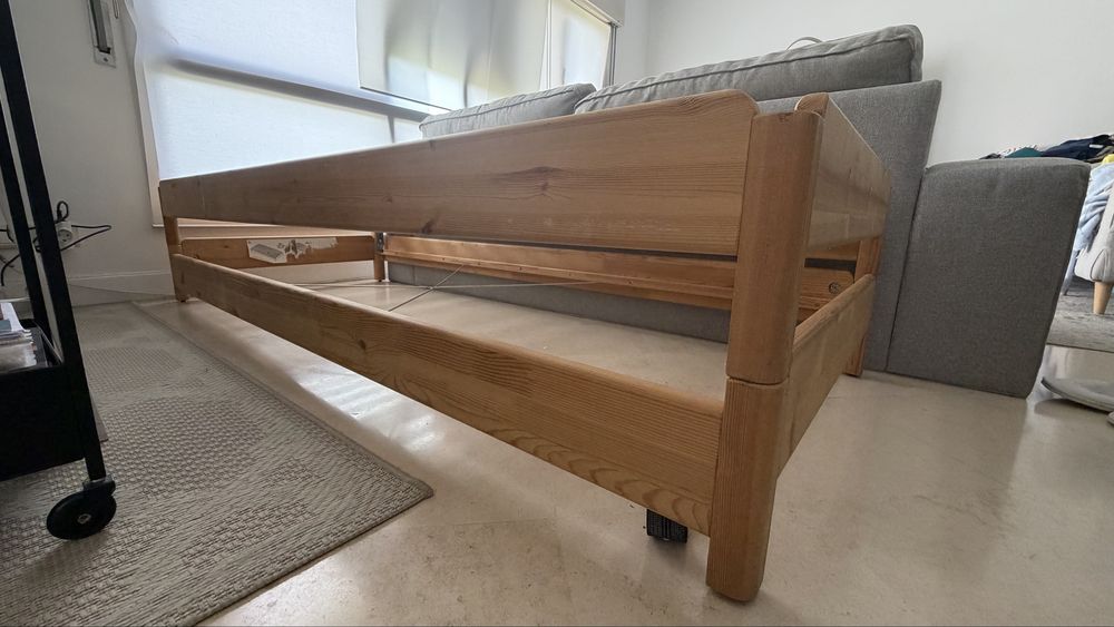 Cama empilhável, pinho, 80x200 cm