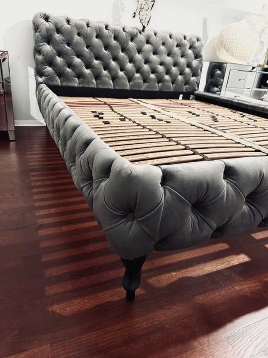 łóżko KARE Desire 160x200 cm jasnoszare stelaż regulowany //OKAZJA!!