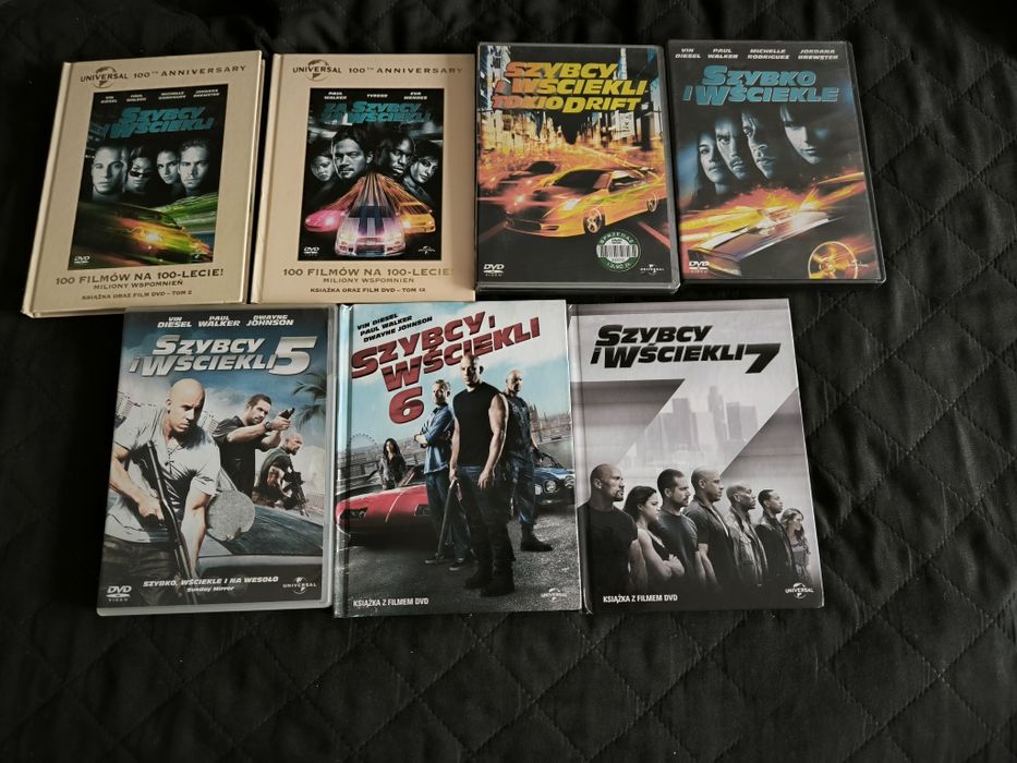 Zestaw kolekcjonerski płyt dvd szybcy i wściekli