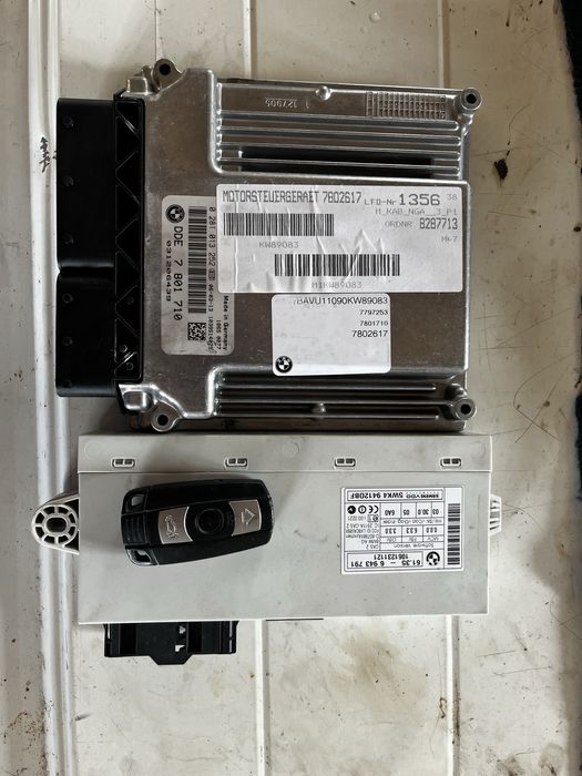 Zestaw startowy komputer moduł DDE, CAS BMW E90 E60 E87 2.0d M47