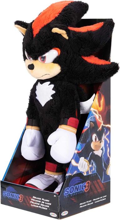 Їжачок Сонік 3 Шедов Sonic 3 Movie Shadow Deluxe Plush 33 см Jakks