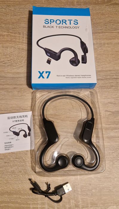 Kostne Bezprzewodowe Słuchawki Sportowe z Przewodnictwem  Bluetooth