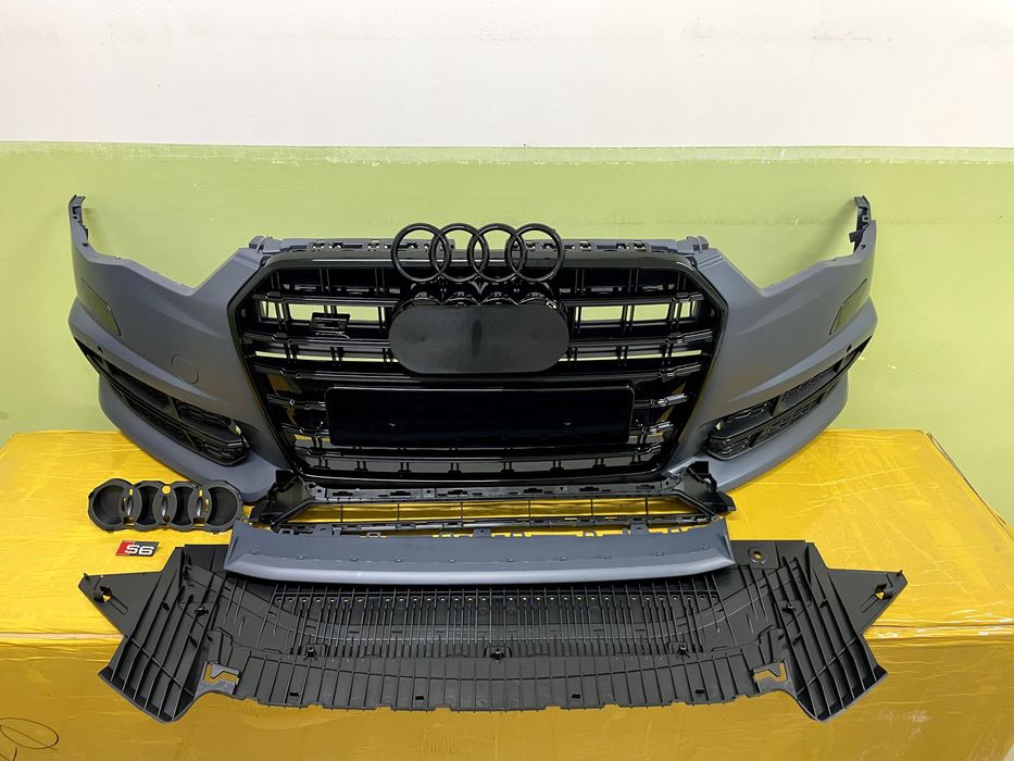 Передній бампер S-Line на Audi A6 C7 2015, 2016, 2017, 2018 року Рест