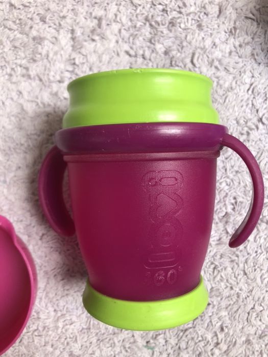 Bidon Butelka Nuby Lovi kubek 360 niekapek miseczka składana zestaw