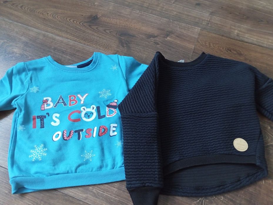 Bluza bluzy 98 czarna niebieska zima