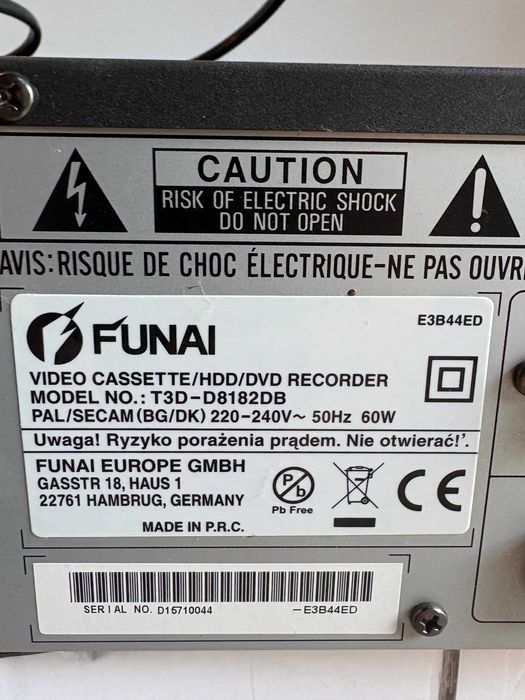 funai  HEAD HI-FI stereo recorder T3D-D8182DB
