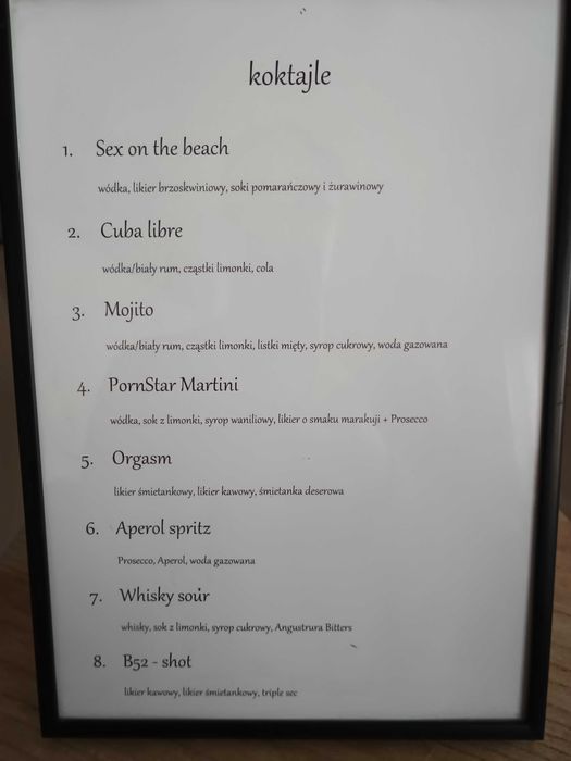 Barman drink bar eventowy