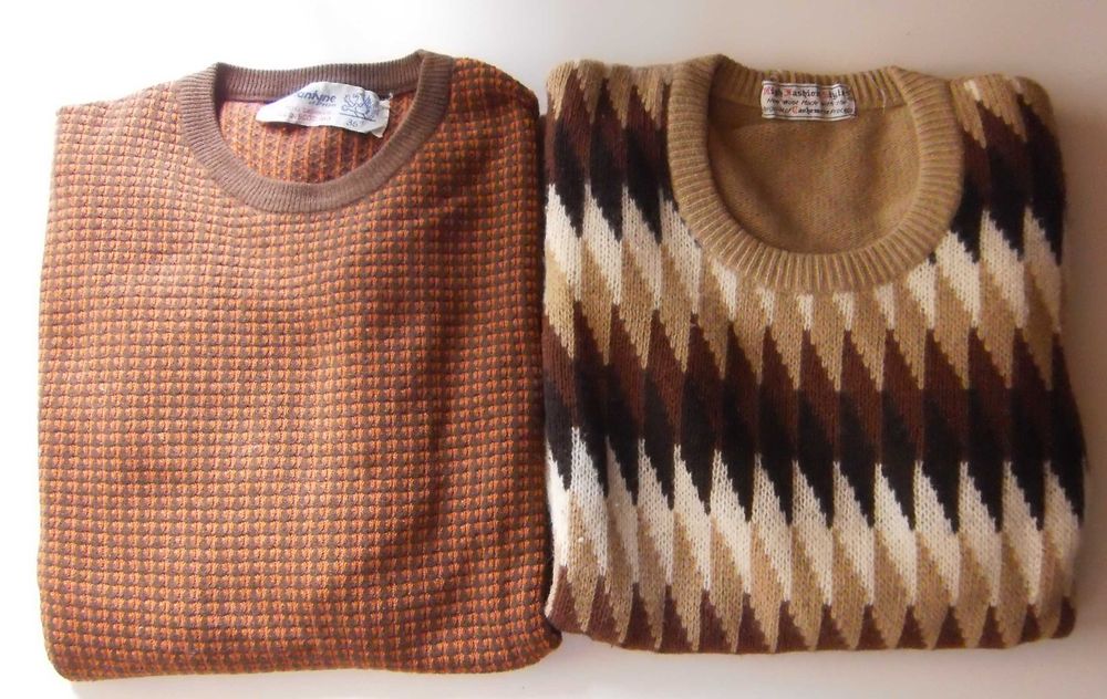 Par Camisolas 100% Lã Cashmira - VINTAGE - Tamanho S/XS- UNISEXO