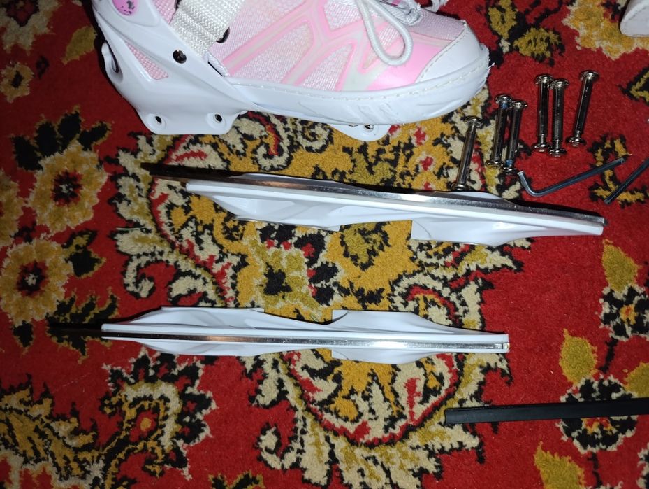 Роликові ковзани 2 в 1 Action рожеві розмір 33-36