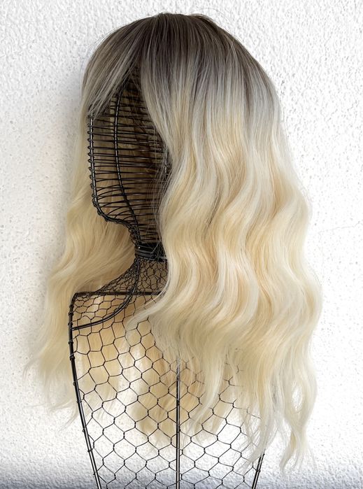 Premium Ultra włosy doczepiane, jasny blond z ciemnym odrostem, 8.