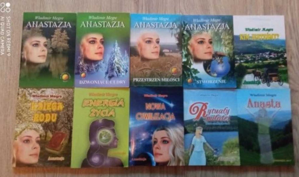 Anastazja pakiet 10 tomów z serii Dzwoniące Cedry Rosji Władimir Megre