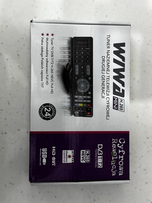 Dekoder Telewizji Naziemnej Cyfrowej DVB T2 HEVC H.265 MINI