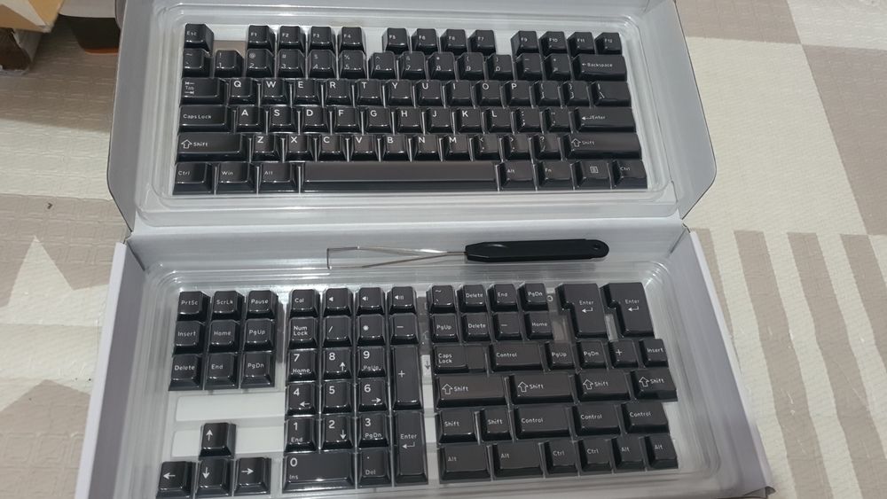 Conjunto de 182 teclas cinza-escuras/cinza-acinzentadas para teclado m