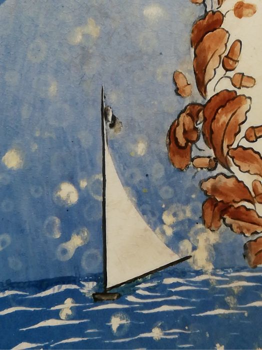 Авторское блюдо «МИХАИЛ ЛЕРМОНТОВ» 1941 год Буды фарфор СССР Редкость!