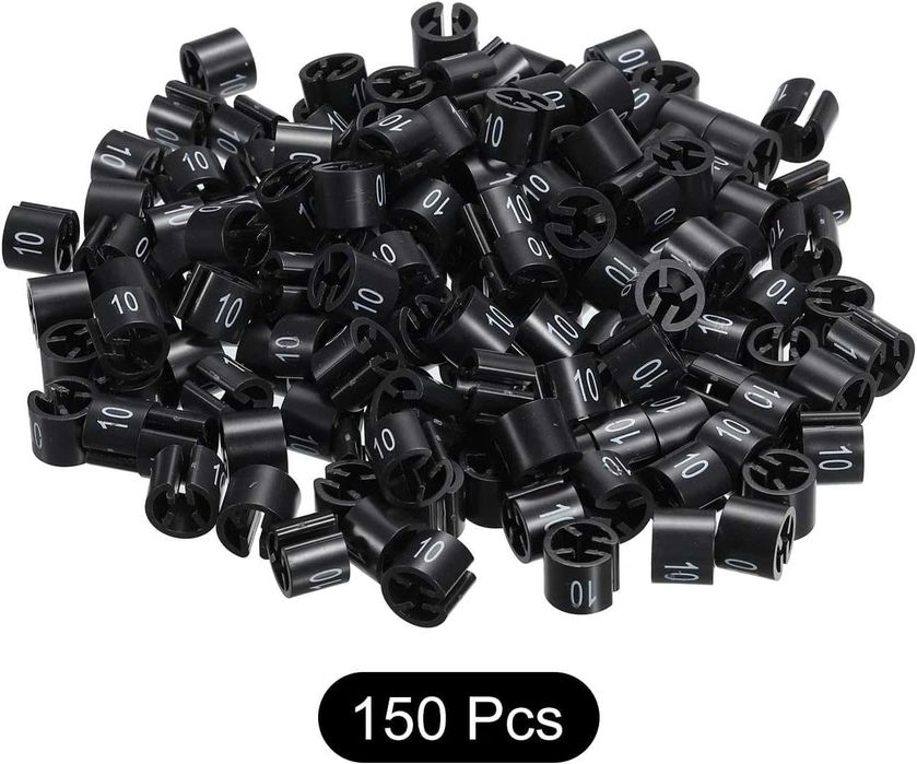 ZNACZNIKI 350szt do wieszaków - 3 rozmiary białe i czarne NOWE s322