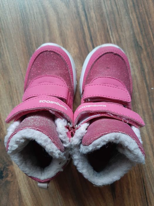 Kozaki zimowe trzewiki, sniegowce kangaroos dziewczynka r. 25 różowe