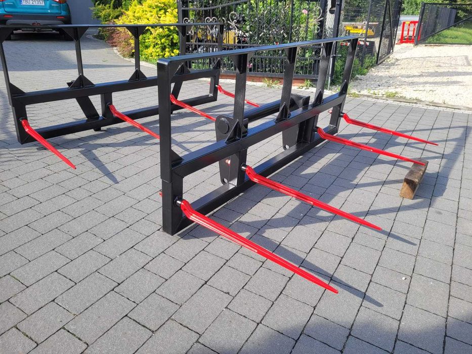 Chwytak na 2 baloty słomy do tura ciągnika/ ładowarki Ramka 2m/ Igły