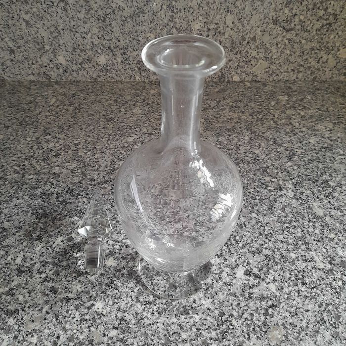 Garrafa Baixa de Cristal antiga da Vista Alegre