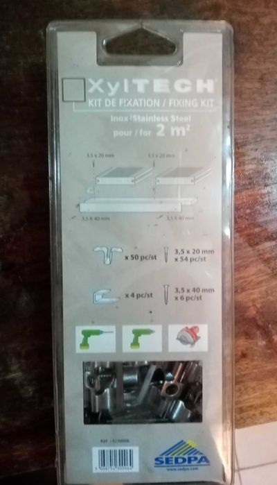 Zestaw klipsów/wkrętów do montażu tarasu SEDPA XYLTECH