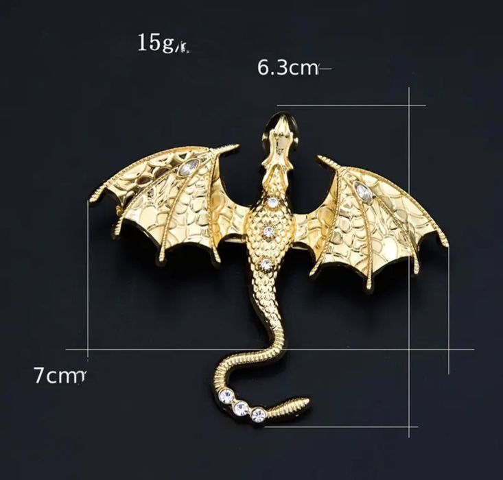 Alfinete Dragão Dourado