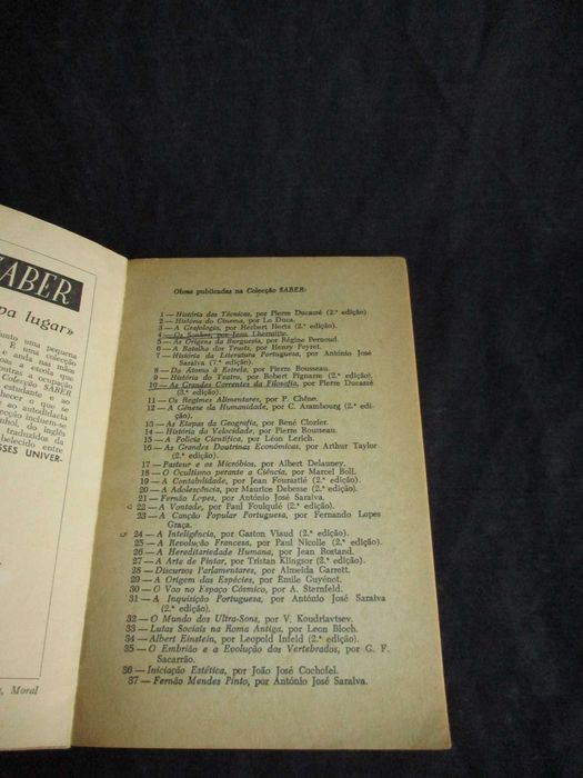 Livro A Inteligência Gaston Viaud Colecção Saber