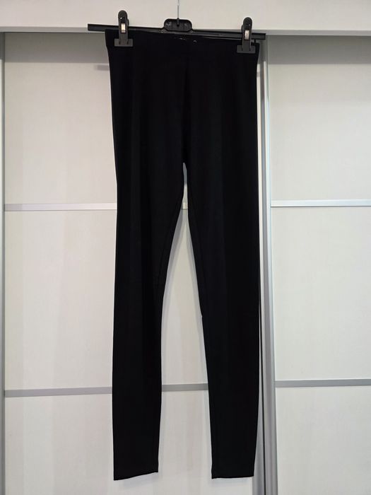 Legginsy 2 pak czarne klasyczne gładkie Next XS