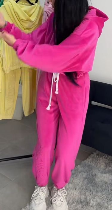Dres damski hit welur Balensiaga M pink,chocolate
