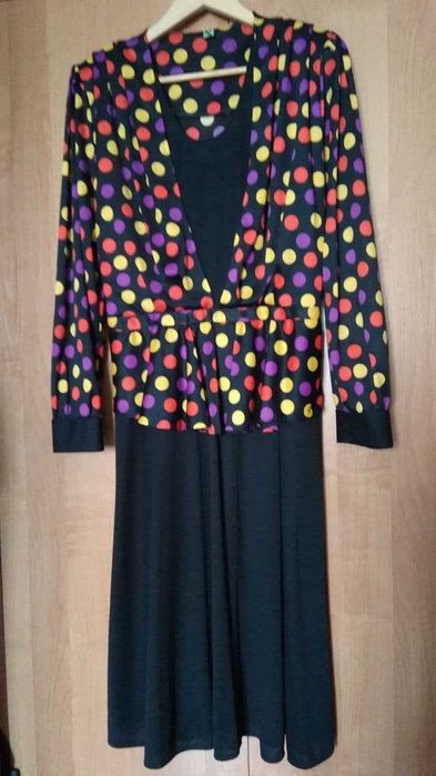 Платье нарядное комбинированное.