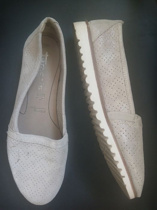 Tamaris skórzane buty 38