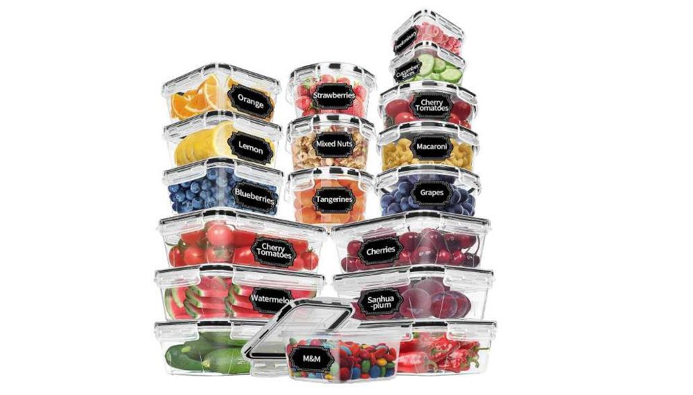 Zestaw pojemników plastikowych na żywność 18 sztuk  Nr.EO13