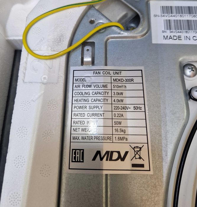 Фанкойл кассетный MDV MDKD-300 R