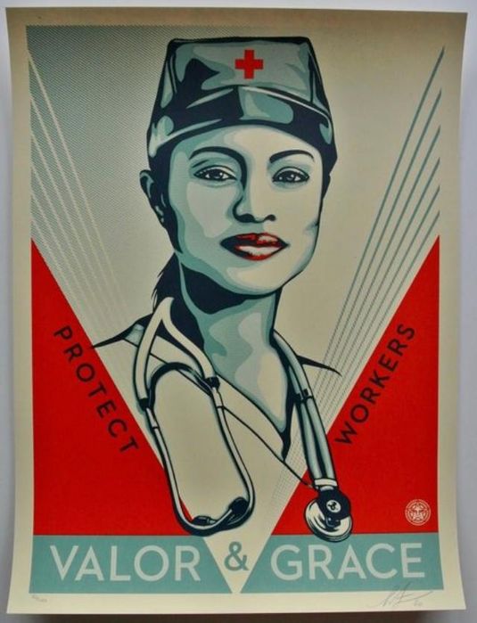 Shepard Fairey - Valor & Grace Nurse