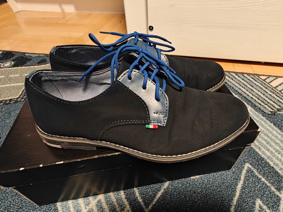 Garnitur granatowy rozmiar 140 koszula buty komplet idealny na komunię