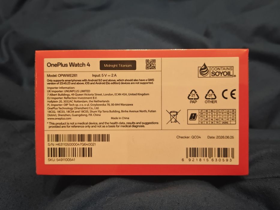 OnePlus watch 4 47mm Midnight Titanium global version