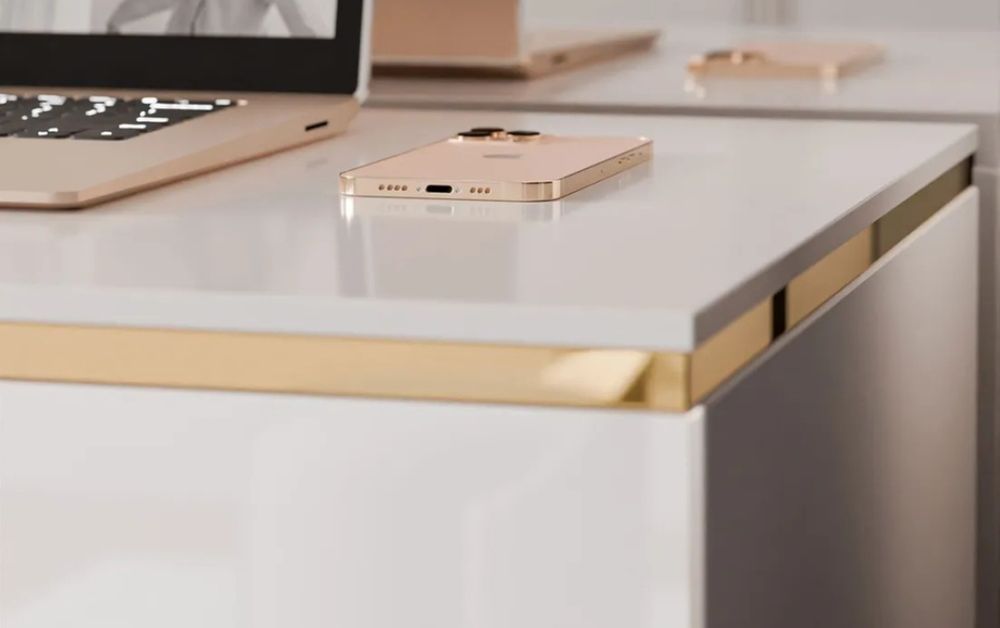 Biurko z szufladami Białe - połysk