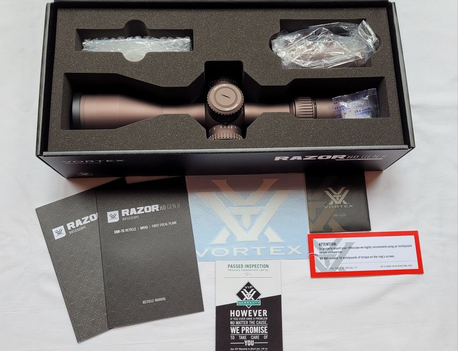 Luneta celownicza Vortex Razor HD Gen II RZR - 31805, 3 - 18 × 50, EBR