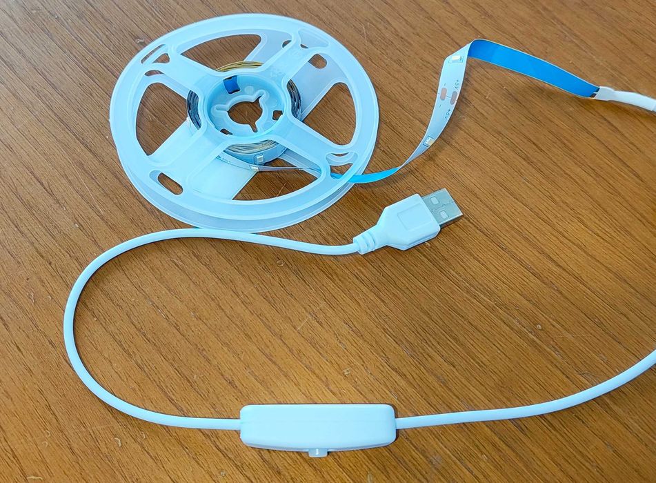 Fita LED USB Branca Quente