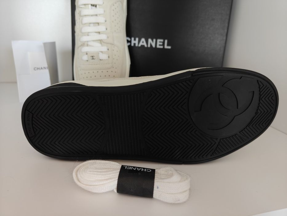 Chanel interlocking CC zamszowe sneakersy r.39 skóra naturalna