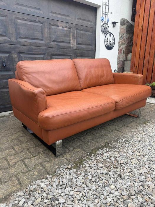 Kanpa skorzana sofa metal design