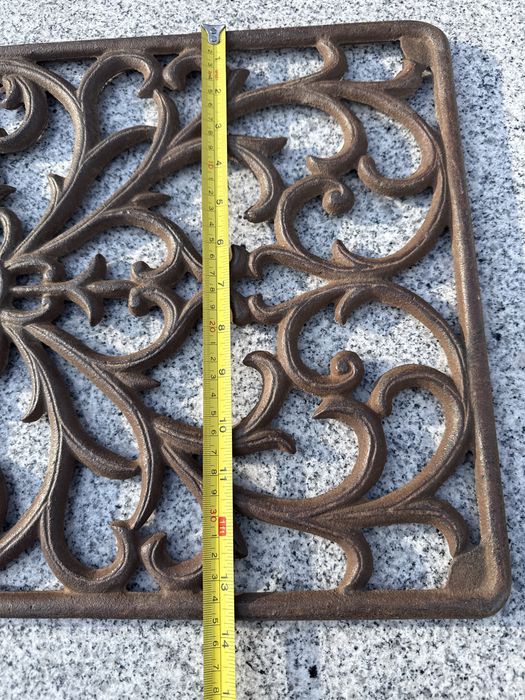 Stara wycieraczka zeliwna dwustronna ciezka i solidna