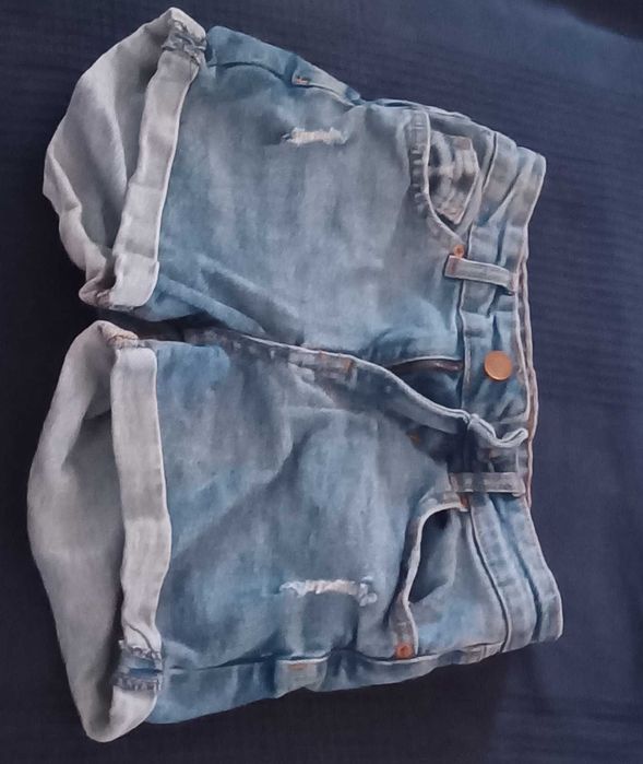 Calções ganga Bershka