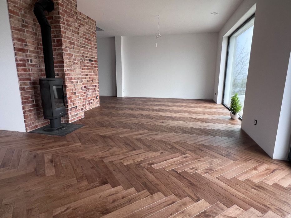 Podłoga Jodełka K. Dąb Rustic 15x90x600mm, 4faza, OlejUV RZESZÓW x2