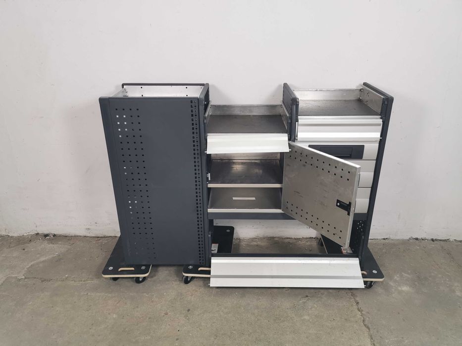 Regały szafki półki do busa zabudowa serwisowa warsztatowa ZESTAW BOTT