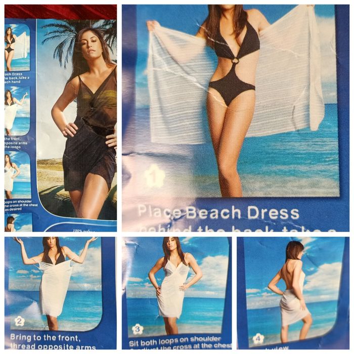 Dwie sukienki plażowe. Rozmiar One size.