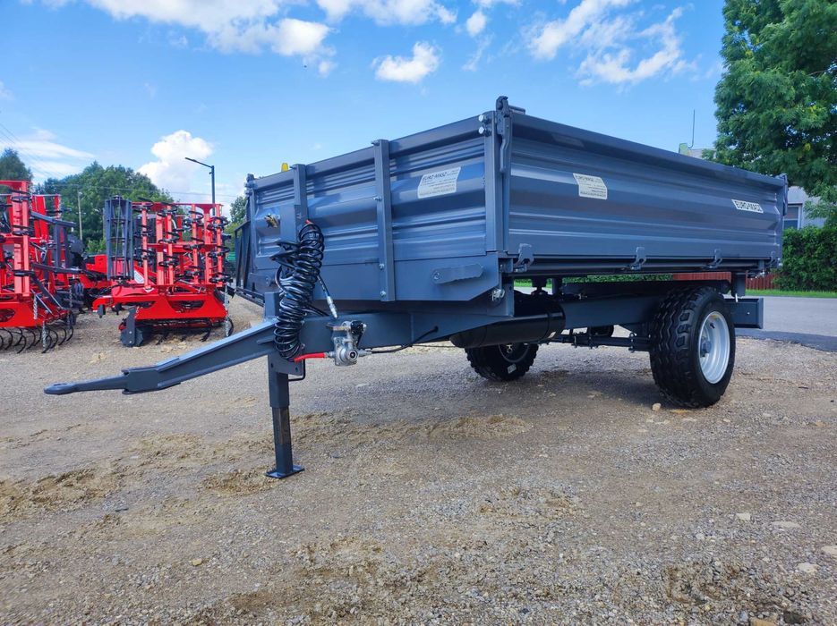 przyczepa rolnicza 3t wywrotka / euro-masz /nadstawy/ jednoosiowa