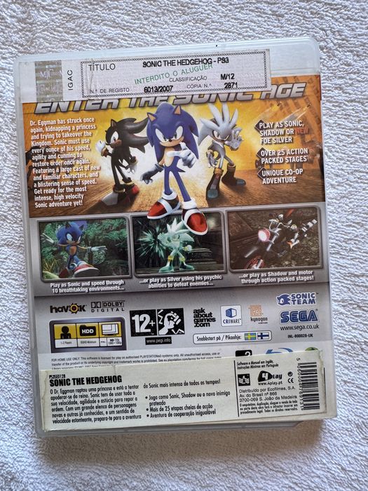 Jogo PS3 ‘Sonic The Hedgehog’