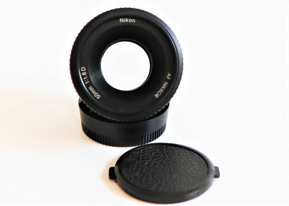 Lente Nikon AF 50mm f\1.8 D objetiva em excelente estado