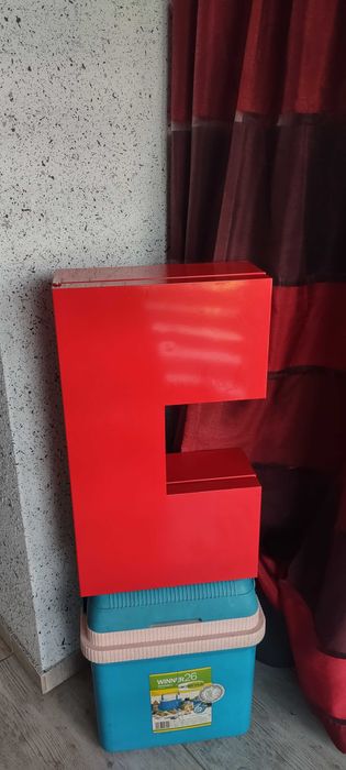 Modna stalowa szafka czerwień wisząca okazja