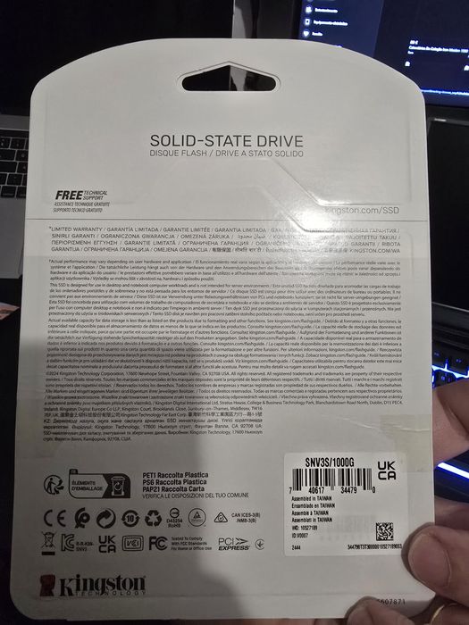 Kingston NV3 1TB PCIe 4.0